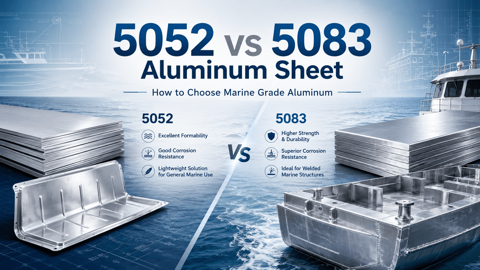 5052 vs 5083 Aluminum Sheet: How to Choose Marine Grade Aluminum