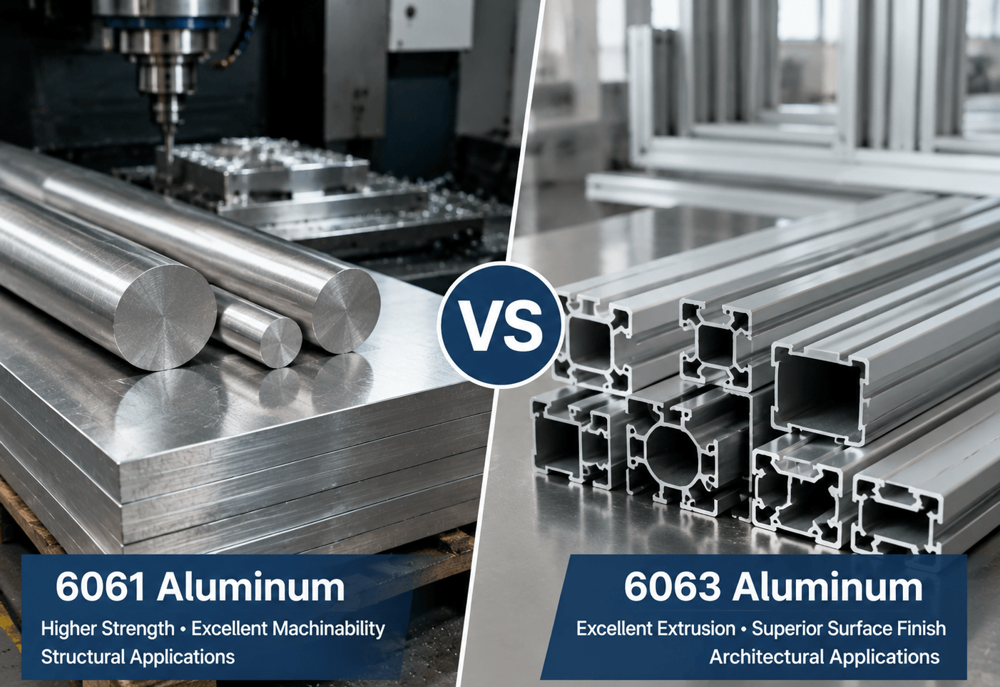 Aluminum 6061 vs 6063 Aluminum: A Complete Guide for Industrial Buyers