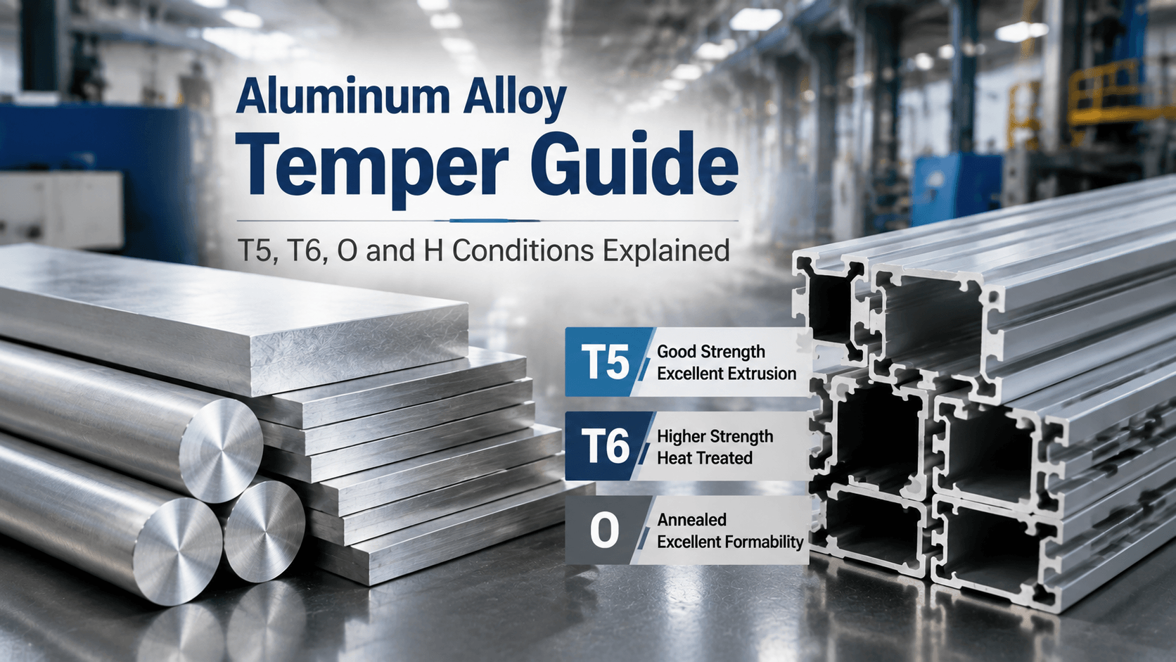 Aluminum Alloy Temper Explained: T5, T6, O and H Conditions Selection Guide